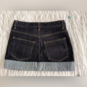 JAPAN SoClose Dark Denim Mini Bottom Foldover Skirt